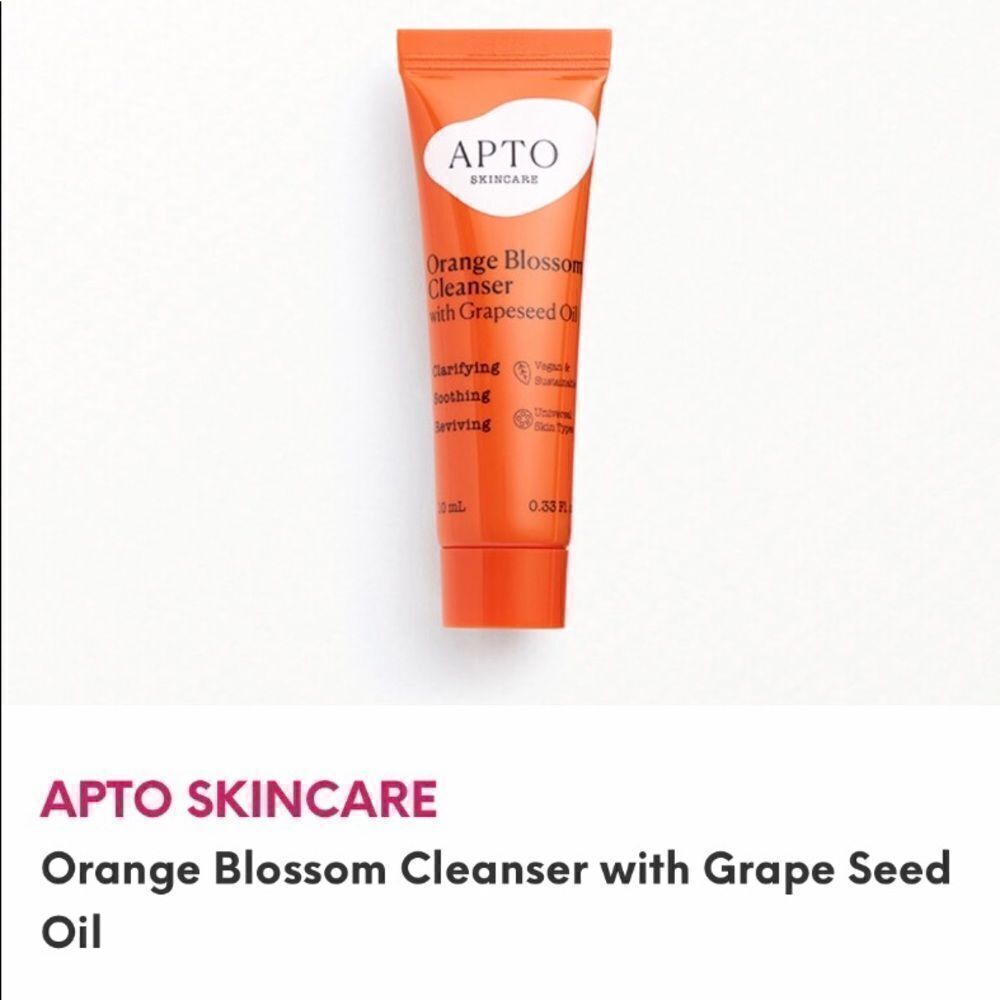 NEW … APTO SKINCARE Orange Blossom Cleanser’s With Grape Seed Oil